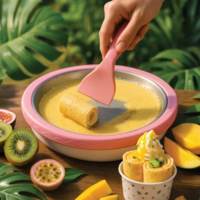 Rolling Ice Cream Pan 30 cm - Incl. Receptboek & Start Materialen