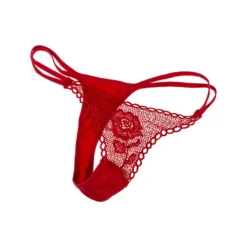 Roos met rode G-string - Romantisch cadeau - One size - 43 cm
