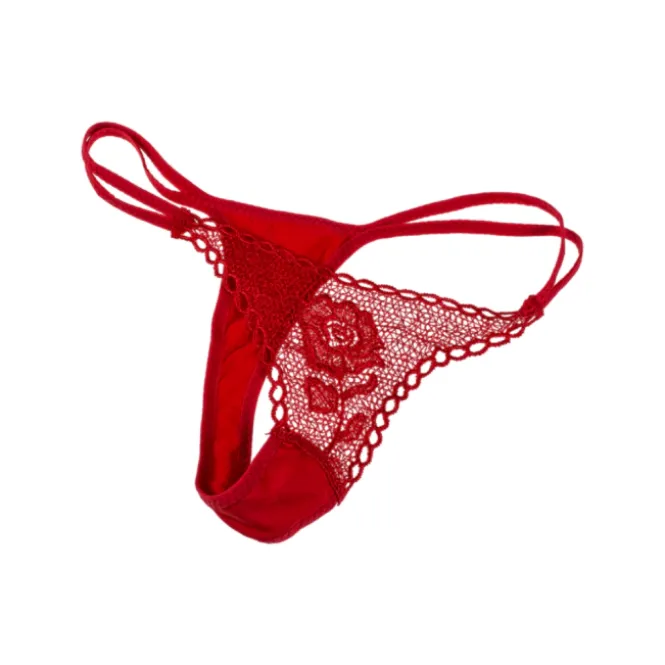 Roos met rode G-string - Romantisch cadeau - One size - 43 cm