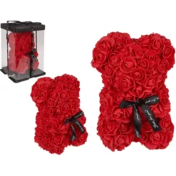 Rozen teddybeer 25 cm - Luxe Cadeauverpakking