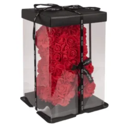 Rozen teddybeer 25 cm - Luxe Cadeauverpakking