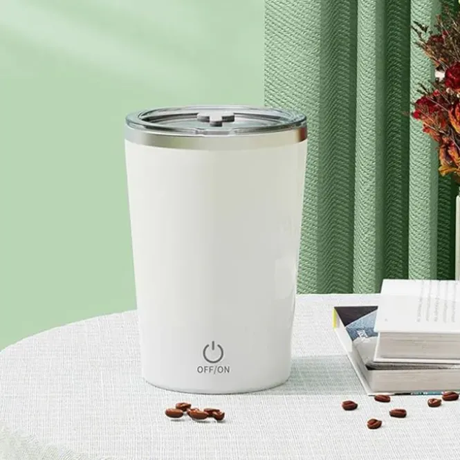 Self Stirring Mug Deluxe - Wit - - 350ml - USB-C