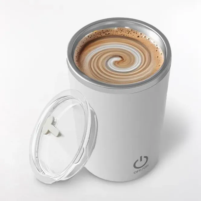 Self Stirring Mug Deluxe - Wit - - 350ml - USB-C