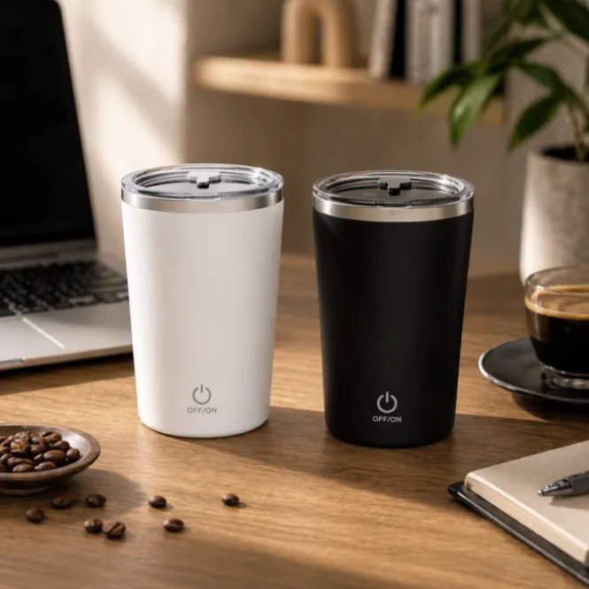 Self Stirring Mug Deluxe - Zwart en Wit
