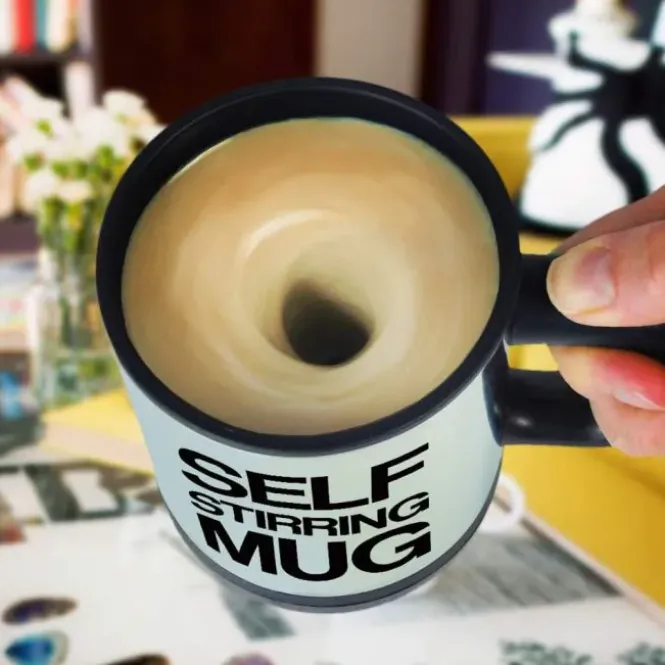 Self Stirring Mug - Zelfroerende koffie mok - 350 ml - 11 x 9 cm