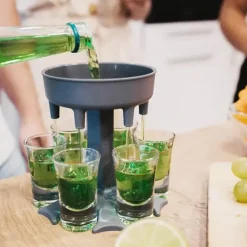 Shot Dispenser - 6 Shotglaasjes - Compact Design