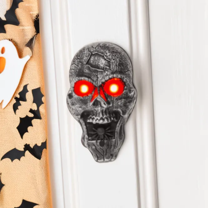 Skelet Deurbel met Geluid - 14x28 cm - Halloween Decoratie