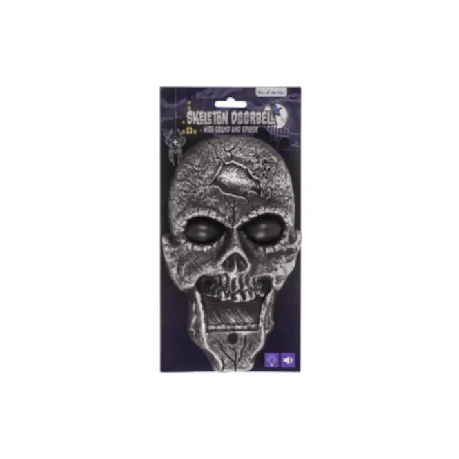 Skelet Deurbel met Geluid - 14x28 cm - Halloween Decoratie