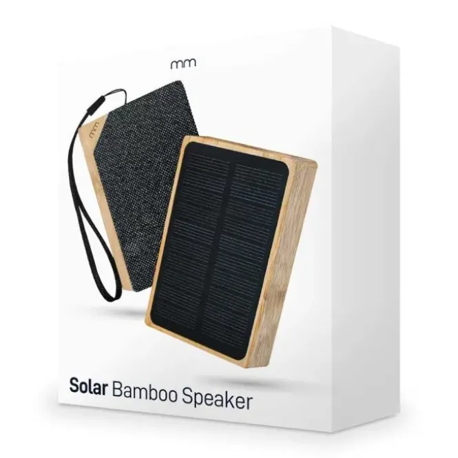 Solar Bamboo Mini Speaker - Compact, Duurzaam, Bluetooth, 3W