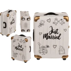 Spaarpot koffer 'Just Married'
