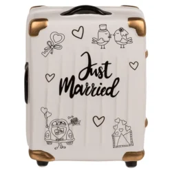 Spaarpot koffer 'Just Married'