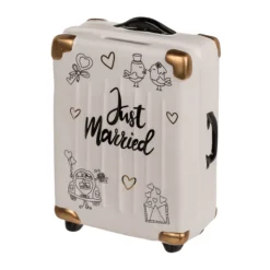 Spaarpot koffer 'Just Married'