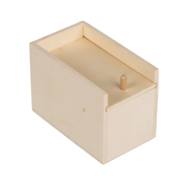 Spin Schrikdoos - Nep Spin - 6 cm Houten Prank Doos - Fopartikel