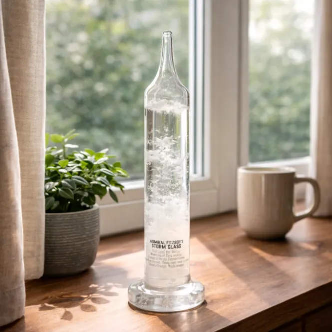 Stormglas 28 cm - Admiral Fitzroy - Luxe Weersvoorspeller in Giftbox