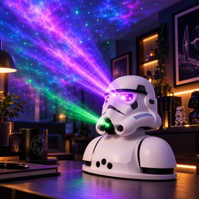 Stormtrooper Projector - Aurora Licht & Laser Sterren - 22,5 cm