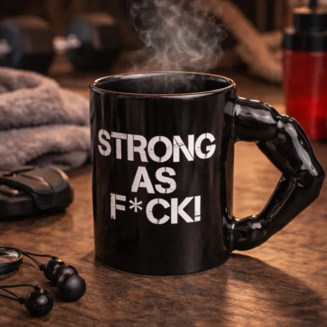 Strong as F*ck mok - Steengoed - Stoer design - Ruime inhoud