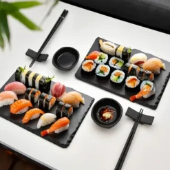 Sushi set voor 2 personen - Incl. 2 Borden, 2 Chopsticks & 2 Kommen