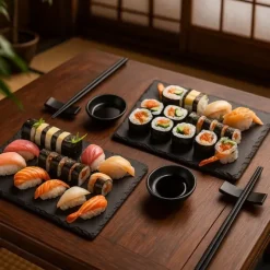 Sushi set voor 2 personen - Incl. 2 Borden, 2 Chopsticks & 2 Kommen