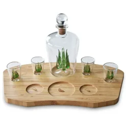 Tequila Decanter Set - 4 Shotglazen - 840 ml - Karaf
