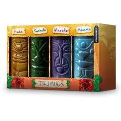Tiki Mug Set - Tiki Glazen - Set van 4 - 420 ml