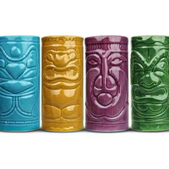 Tiki Mug Set - Tiki Glazen - Set van 4 - 420 ml