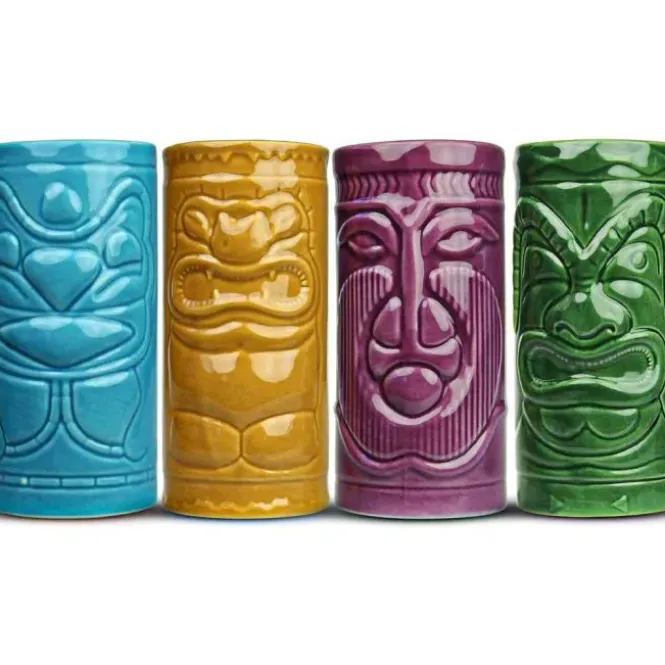Tiki Mug Set - Tiki Glazen - Set van 4 - 420 ml