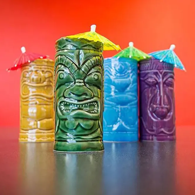Tiki Mug Set - Tiki Glazen - Set van 4 - 420 ml