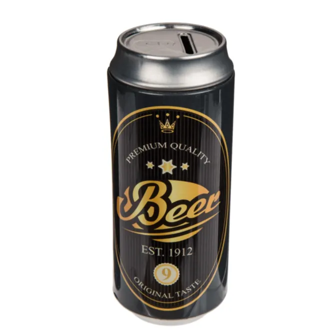 Tinnen Spaarpot - Bierblik spaarpot - Spaarpot voor op de bar - Bier accessoires