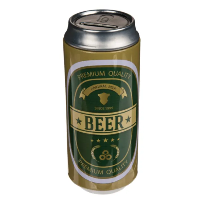 Tinnen Spaarpot - Bierblik spaarpot - Spaarpot voor op de bar - Bier accessoires