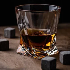 Twisted Whiskey Decanter - 850 ml - Incl. Glazen en Stones