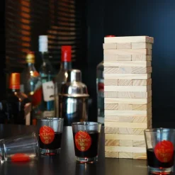 Vallende Toren Drankspel met 60 opdrachten - Incl. 4 shotglazen