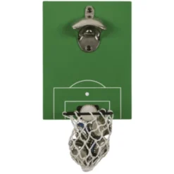 Voetbal Bieropener - Metaal - 20x15 cm - Met Doelnet
