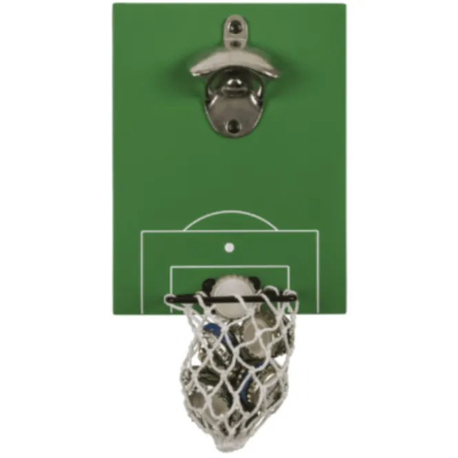 Voetbal Bieropener - Metaal - 20x15 cm - Met Doelnet