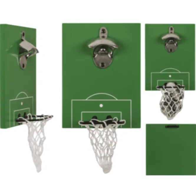 Voetbal Bieropener - Metaal - 20x15 cm - Met Doelnet
