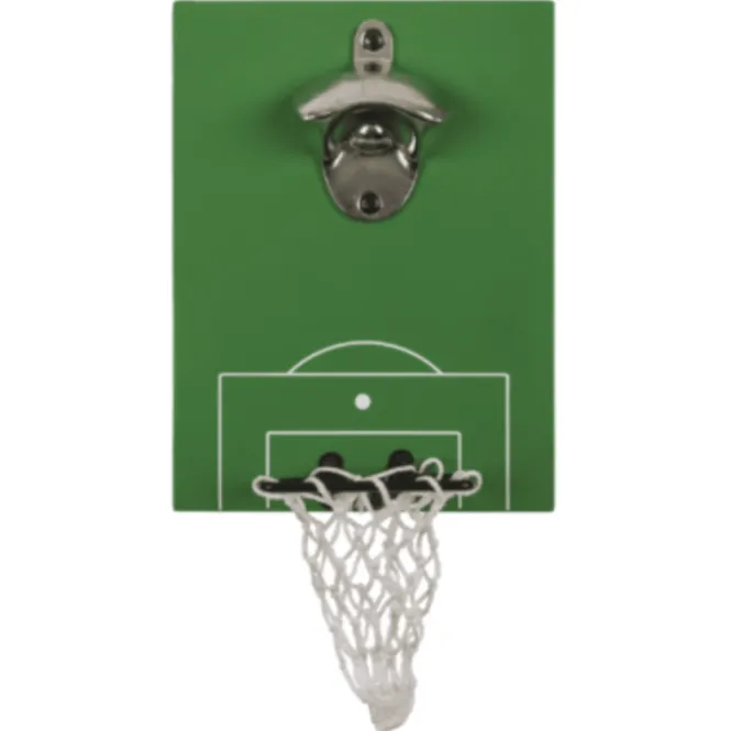 Voetbal Bieropener - Metaal - 20x15 cm - Met Doelnet