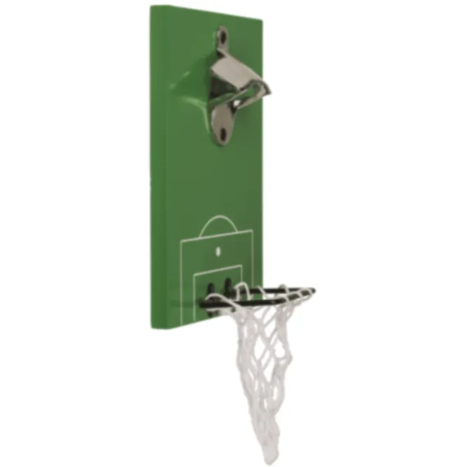 Voetbal Bieropener - Metaal - 20x15 cm - Met Doelnet