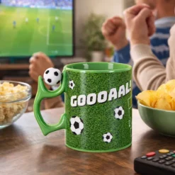 Voetbal Mok met Spinner Handvat - Keramiek - 350 ml