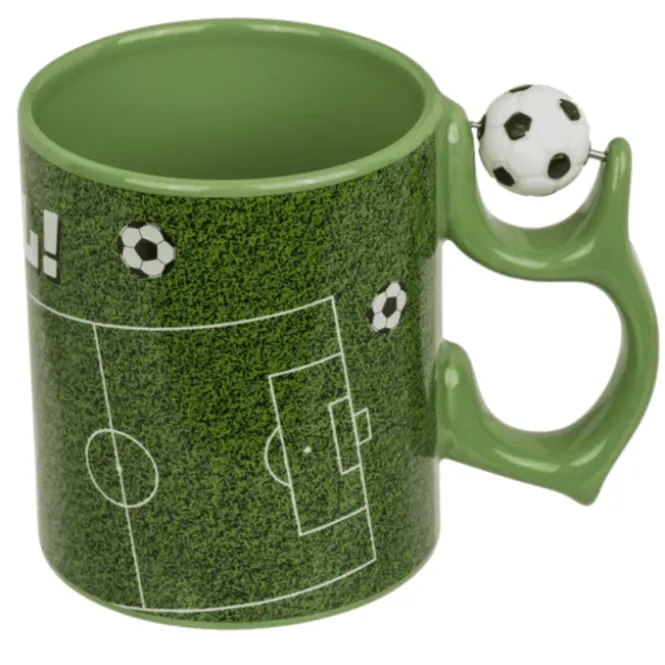 Voetbal Mok met Spinner Handvat - Keramiek - 350 ml