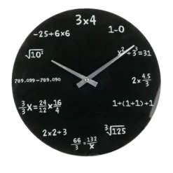 Wandklok met rekensommen - 35 cm - Educatief en uniek design