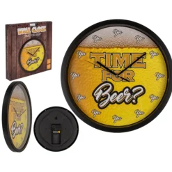 Wandklok 'Time for Beer' - 29 cm