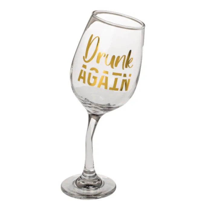 Wankelend wijnglas