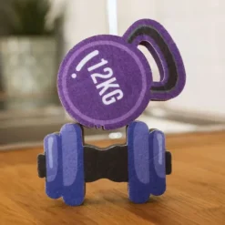 Wash 'n' Workout spons set van kettle bell en dumbell