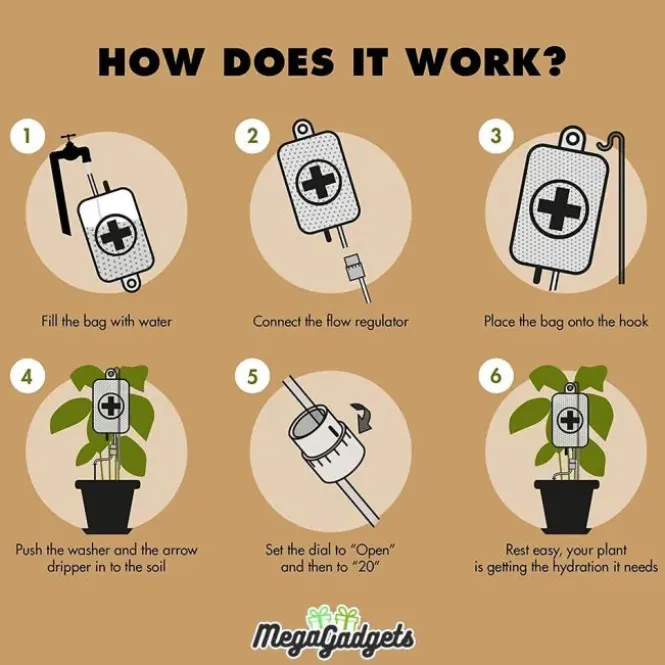 Watergeefsysteem voor Kamerplanten - Infuus voor planten
