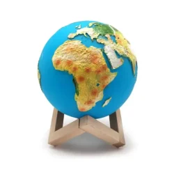 Wereldbol Lamp - Ø 15cm - Touch Control - Handgeschilderd