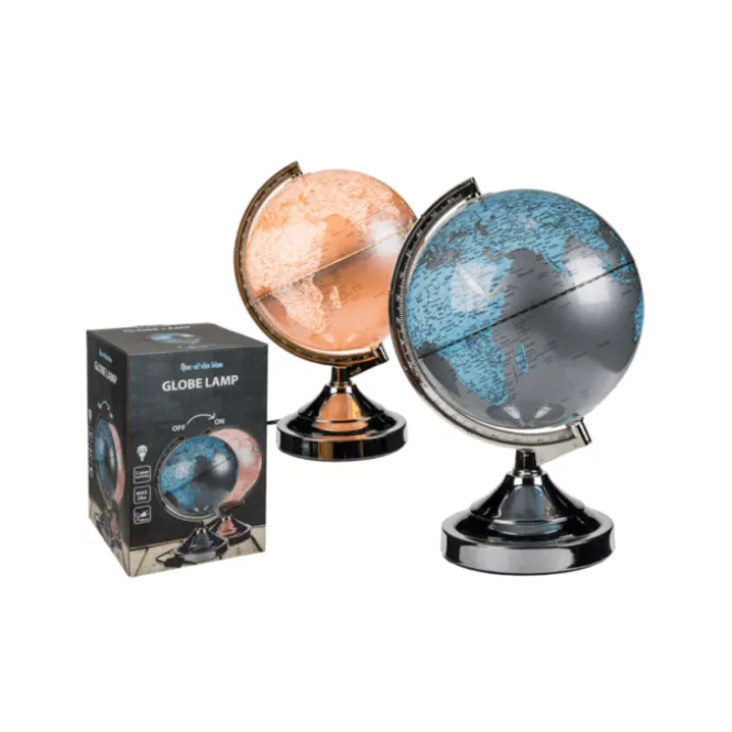 Wereldbol lamp met verlichting - stijlvolle globe voor thuis of kantoor