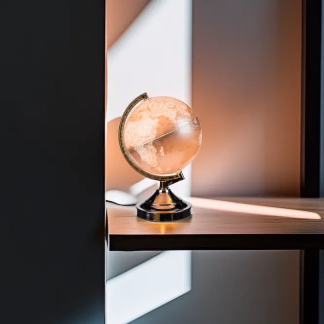 Wereldbol lamp met verlichting - stijlvolle globe voor thuis of kantoor