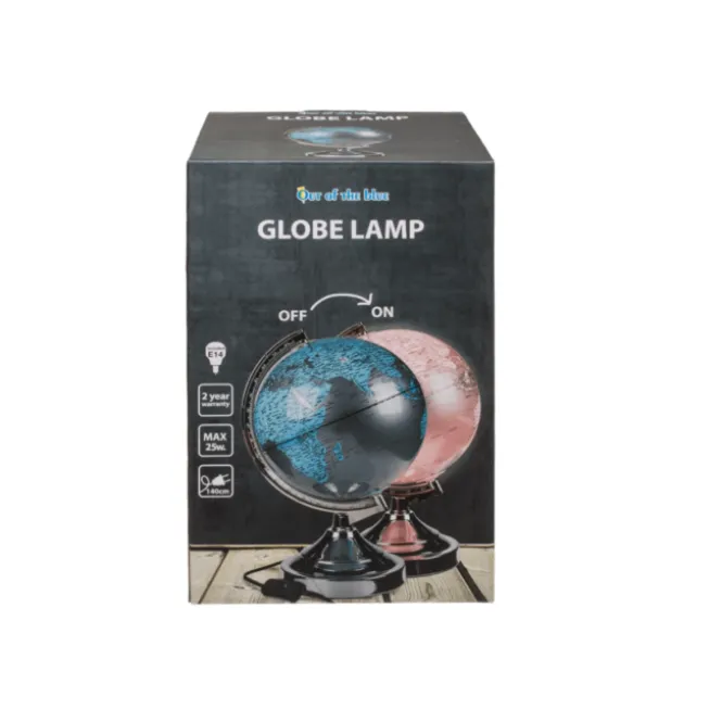 Wereldbol lamp met verlichting - stijlvolle globe voor thuis of kantoor