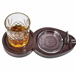 Whisky & CigarTray - Sigaarhouder - Met Glas en Coolingstones