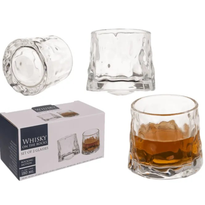 Whisky glazen 'on the rocks'