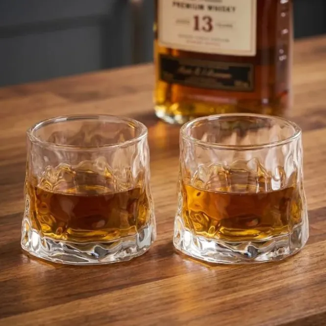 Whisky glazen 'on the rocks'